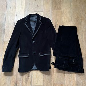 Topman Velvet Blazer 34 and Matching Noose & Monkey Velvet Pants 28